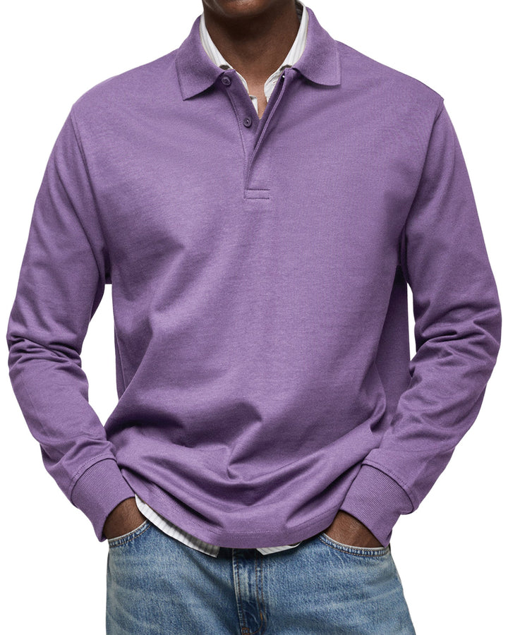 Aljur Casual Longsleeve Polo - Elena Harper