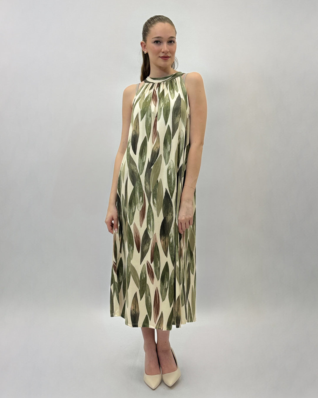Halter™  |  Neck Printed Dress