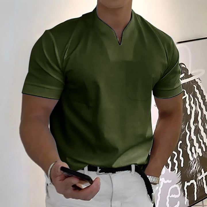 David | Modern Men's Polo Shirt with Textured Collar