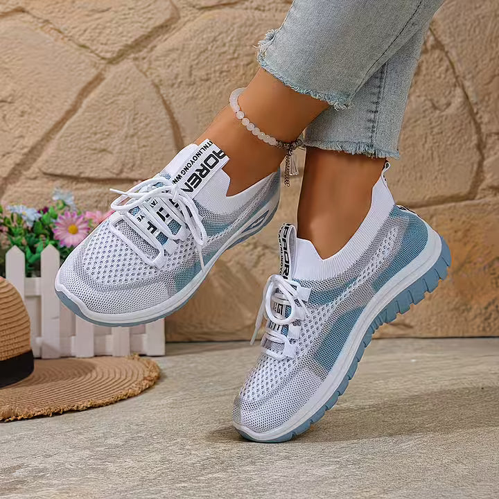 Loreta Breathable Mesh Sneakers with Gradient, view 6 - Elena Harper