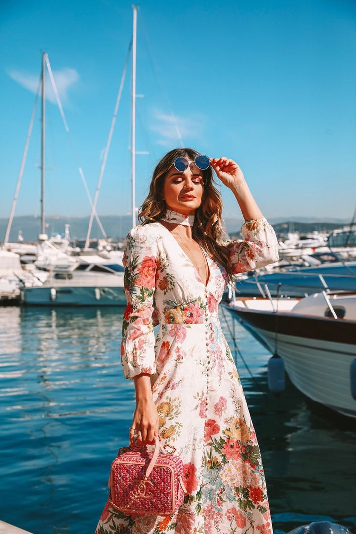 Emma - Elegant floral print dress