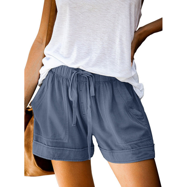 High-waisted wide-leg shorts for women