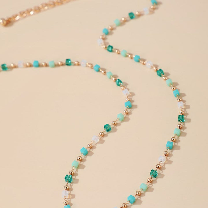 Bohemian Colorful Pearl Necklace, view 5 - Elena Harper