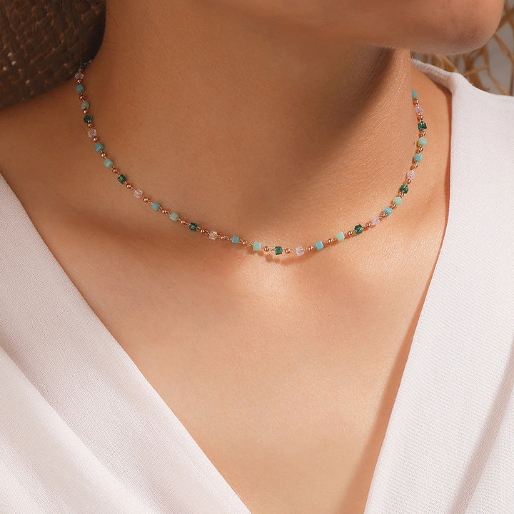 Bohemian Colorful Pearl Necklace - Elena Harper