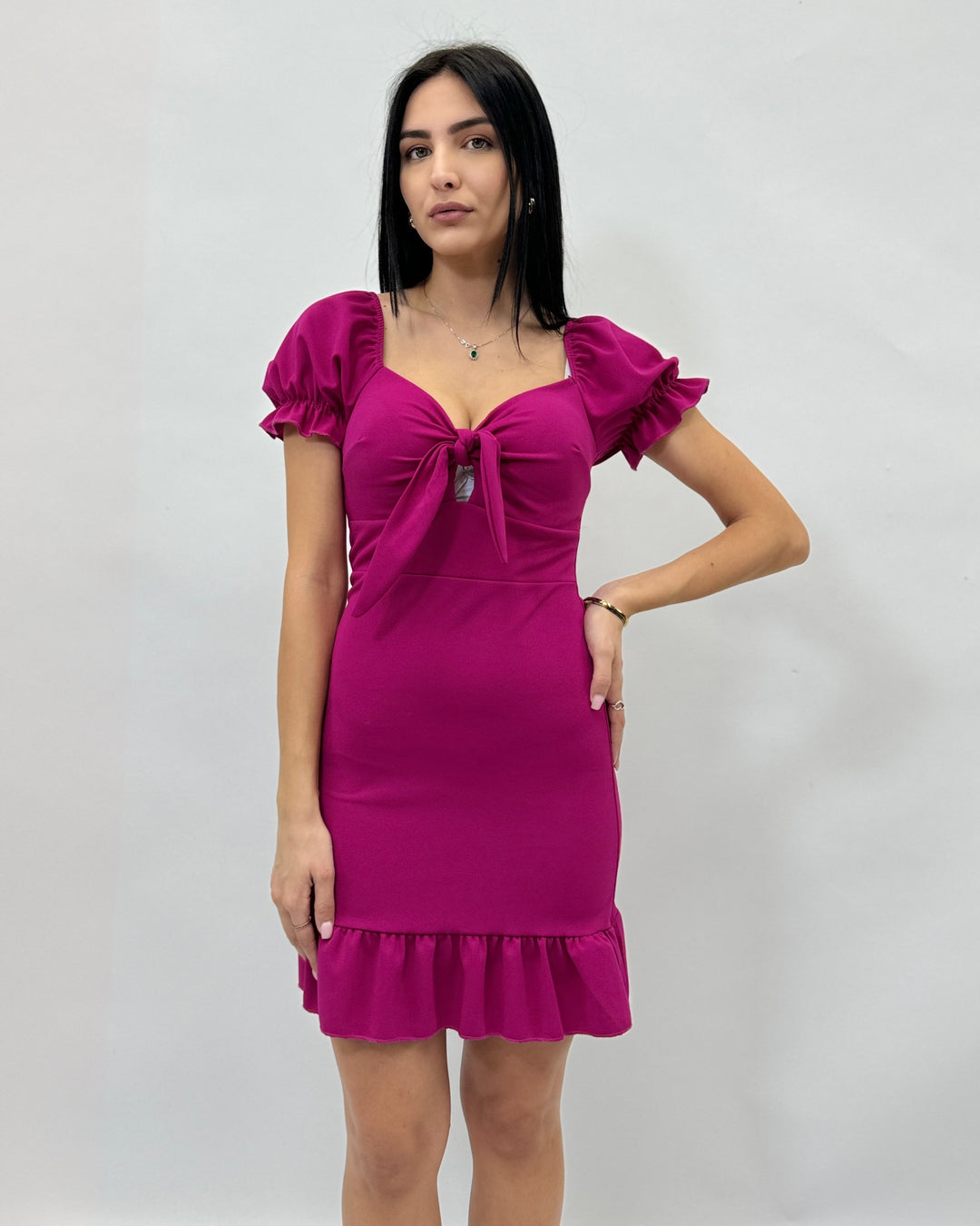 Quinn™  |  Dress Bow Puff Sleeves