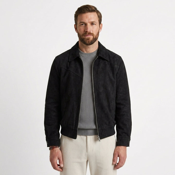 Faux Suede Smart Casual Jacket For Men