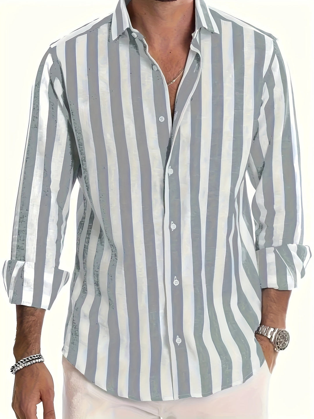 LAURENT MONACO | REFINED STRIPED SHIRT FOR MEN