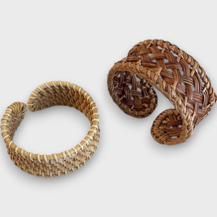 Noelia – Braided Rattan Bracelet