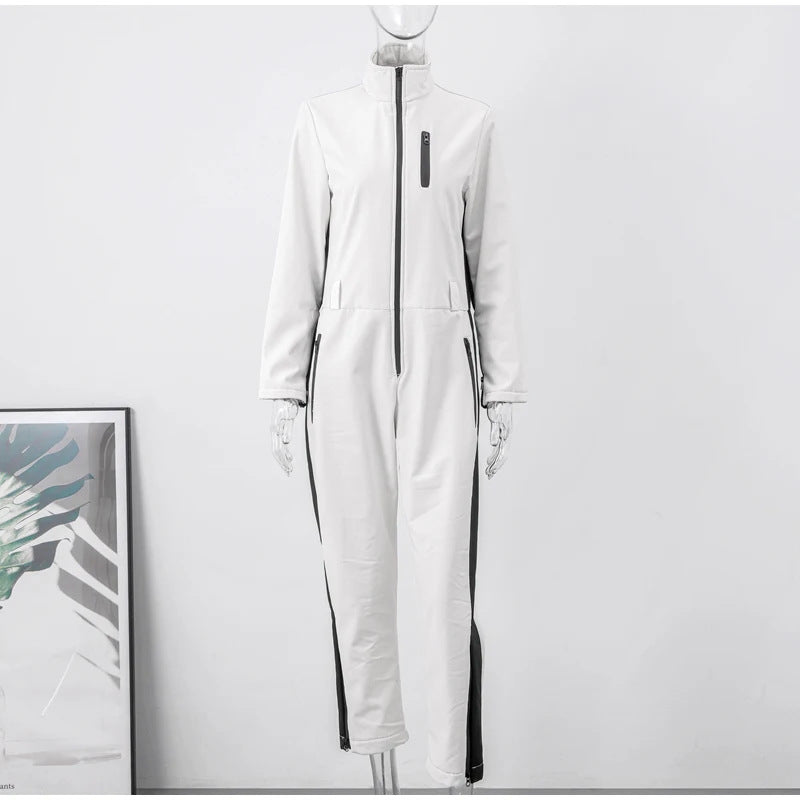 High-Waisted Ski Suit for Women – Insulated Winter Suit with Zipper