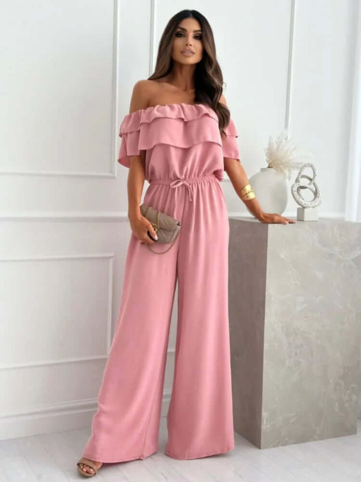 Women's Off-The-Shoulder Wide-Leg Jumpsuit - Elena Harper
