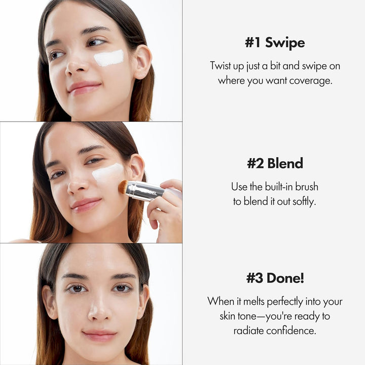 1+1 FREE GlowMorph Perfect complexion without shade searching Intelligent foundation with brush, view 6 - Elena Harper