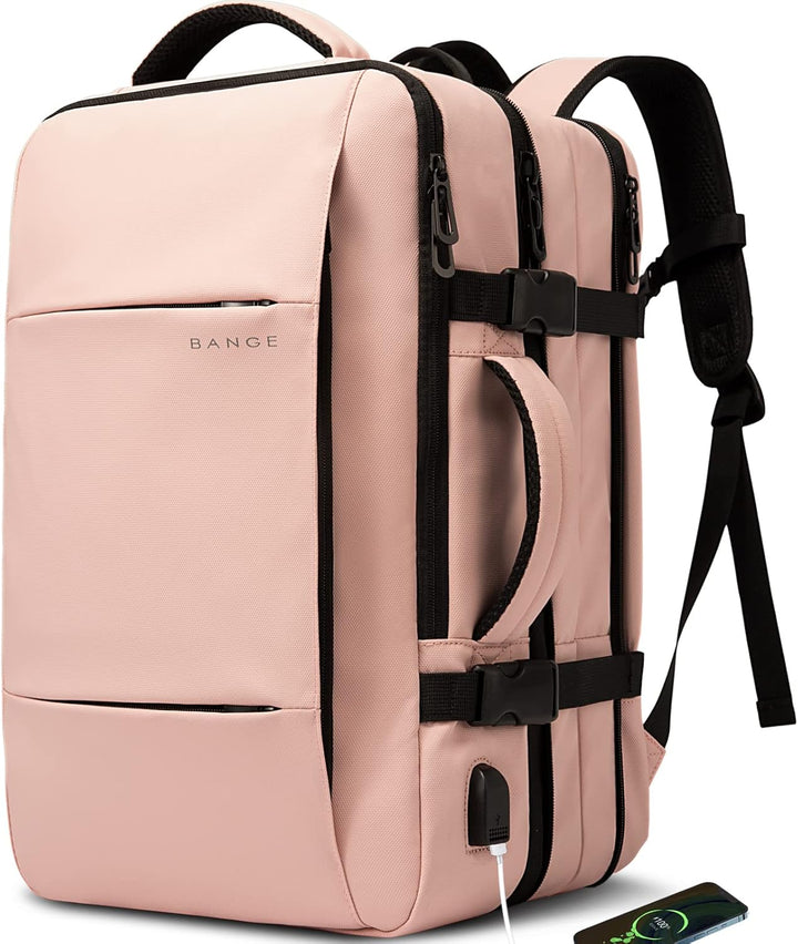 Unisex Expandable Travel Backpack Waterproof 26-45L with Laptop Sleeve, view 8 - Elena Harper