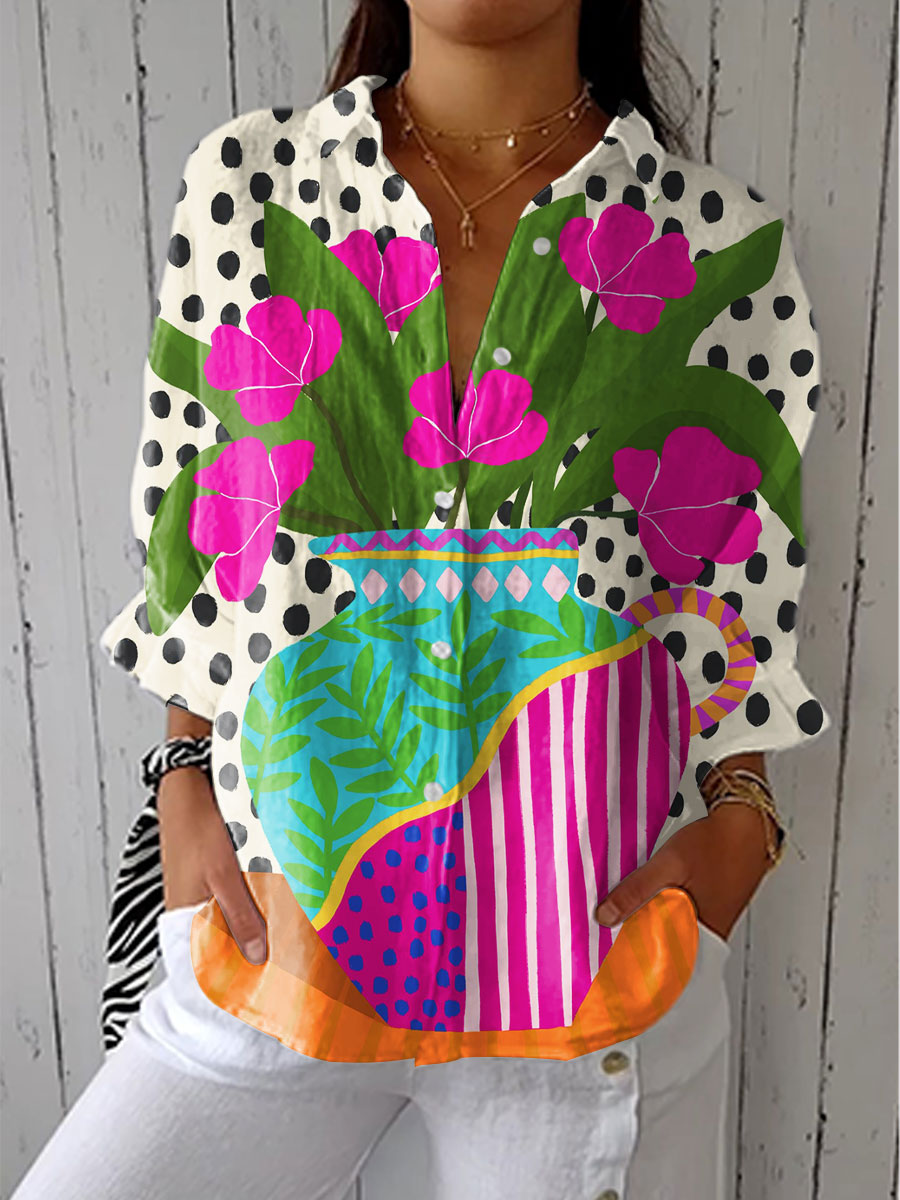 Amara Blooming Vase Blouse - Elena Harper