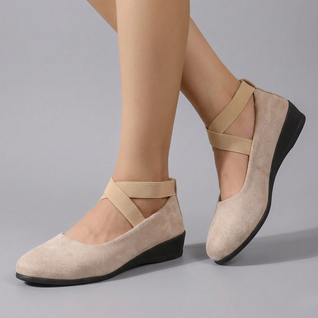 Madeleine Closed and Comfortable Wedge Shoes, view 7 - Elena Harper