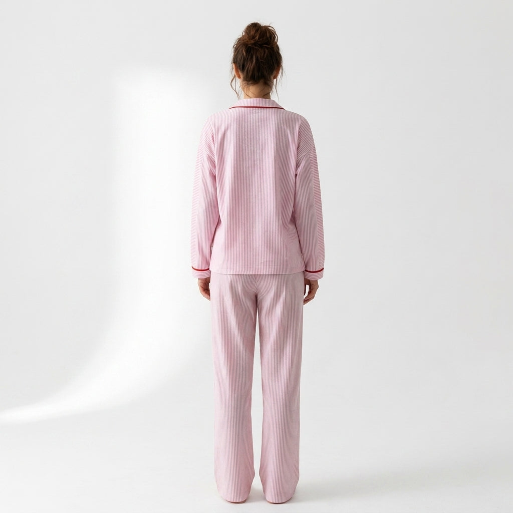 Pajama Set Two Piece Heart Button Lounge Set