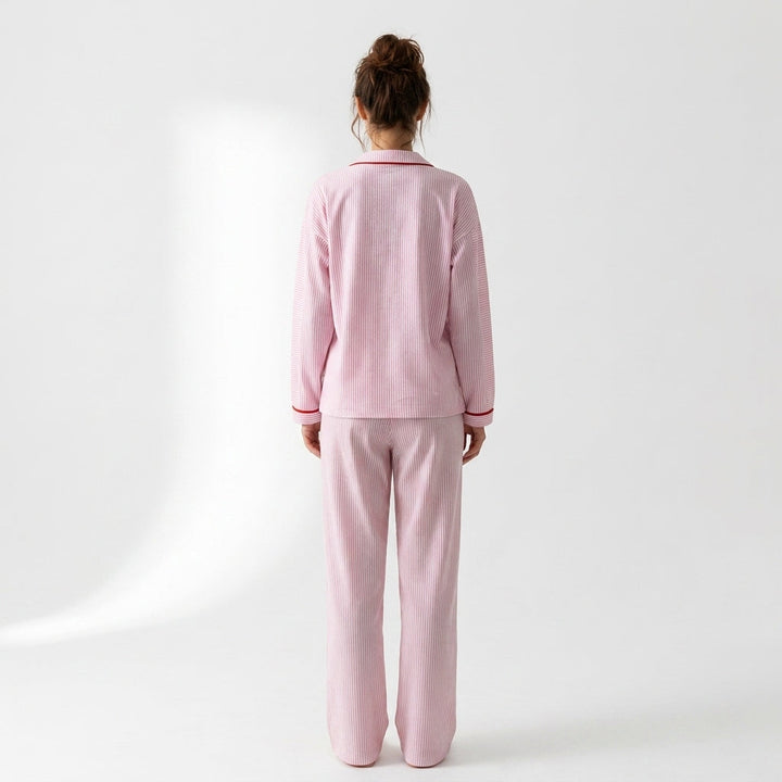 Pajama Set Two Piece Heart Button Lounge Set