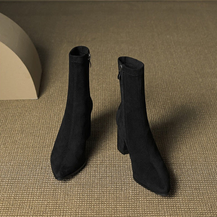 Stretch Ankle Boots with Heels - Elena Harper