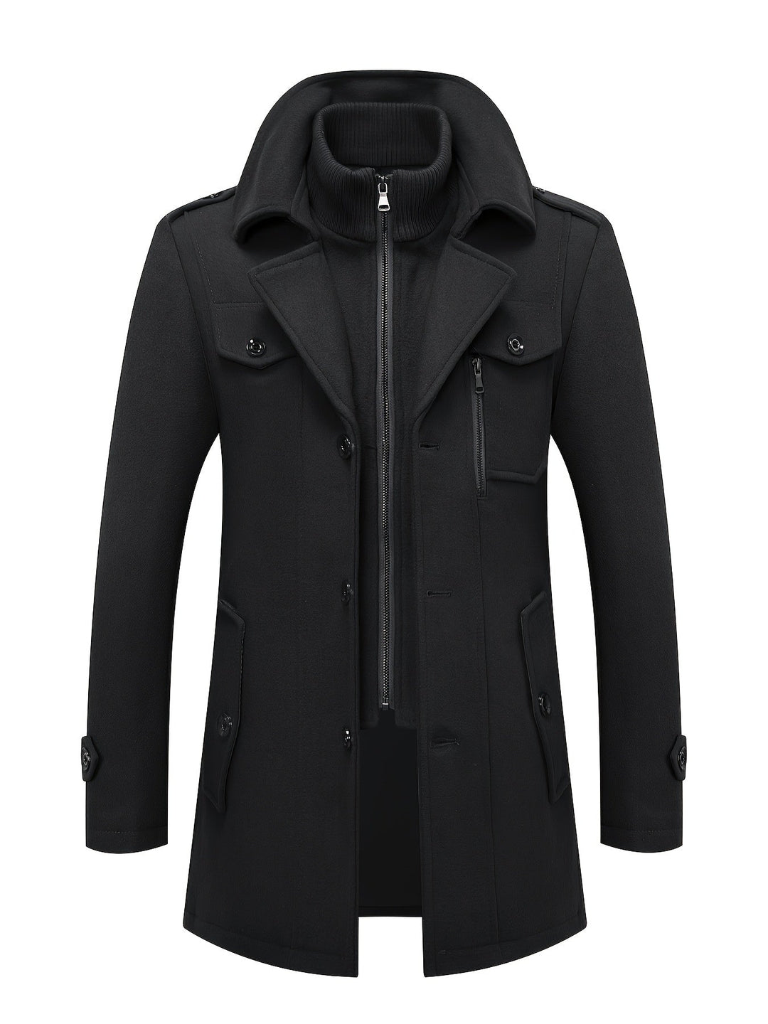 LAURENT MONACO | MEN'S WIDE COLLAR BUTTON JACKET