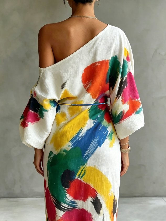 Daniella™ | Flowing Abstract Maxi Dress