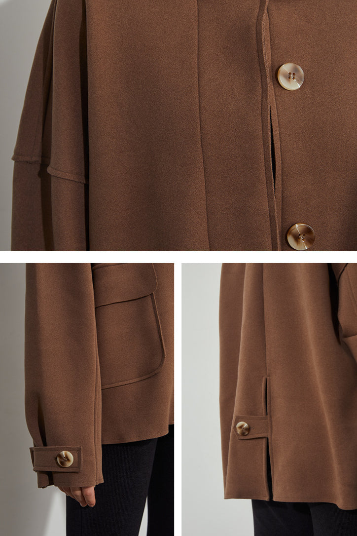 Women's Waterproof Overshirt with Buttons - Practical and Casual