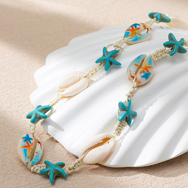 Handwoven Shell Necklace, view 3 - Elena Harper