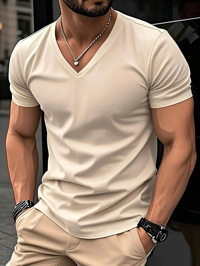 LAURENT MONACO | MEN'S V-NECK T-SHIRT
