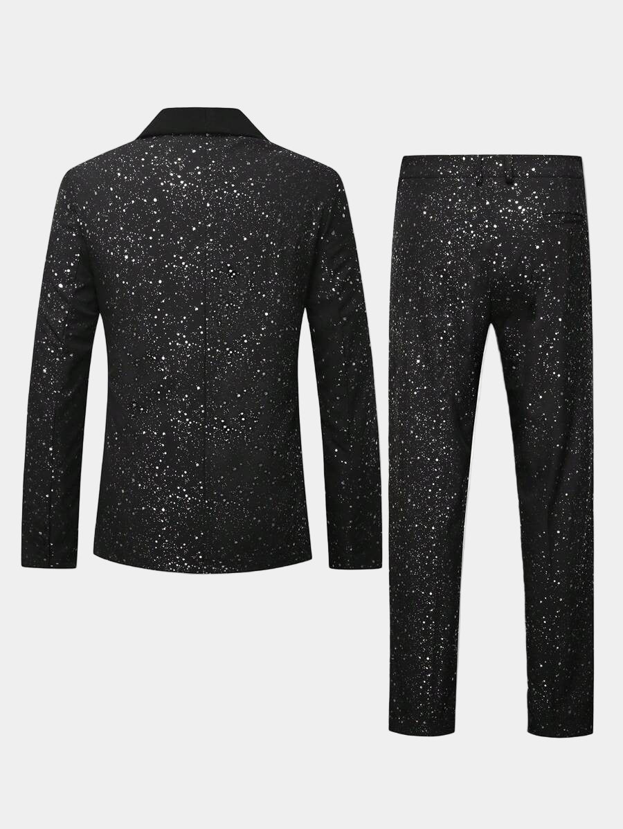 Glitter Suit with Blazer and Trousers for Men