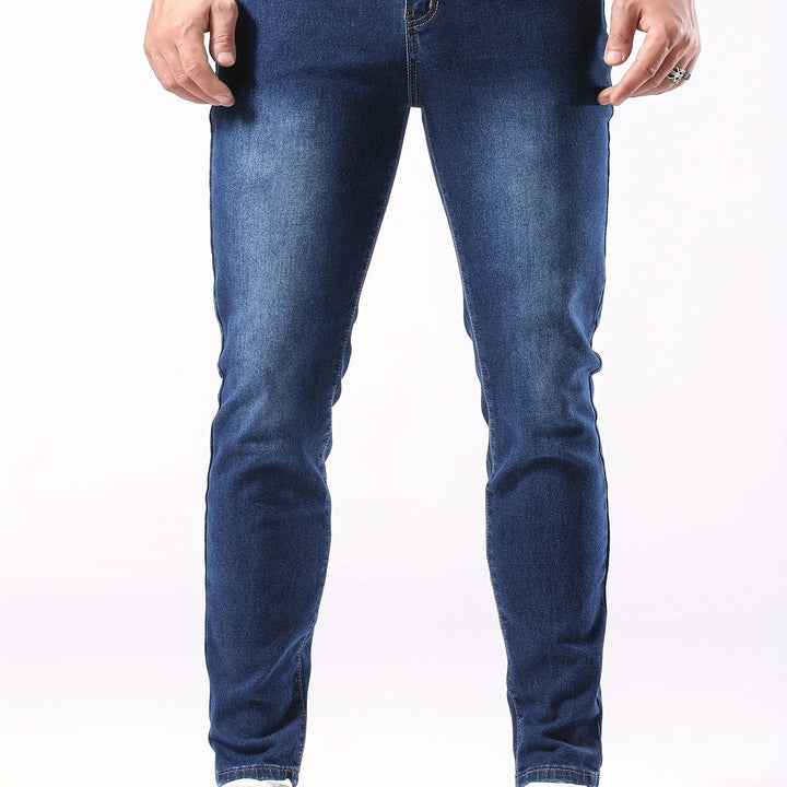 Men's Slim Fit Casual Stretch Jeans, view 4 - Elena Harper