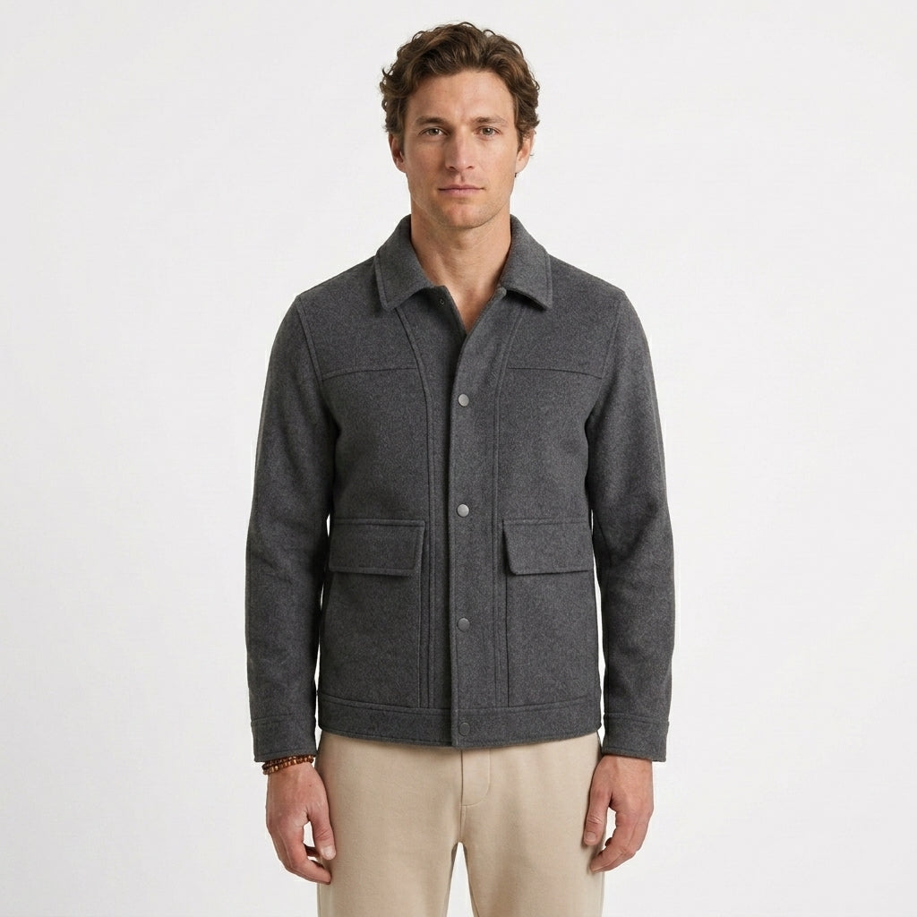 Structured Field Jacket with Flap Pockets