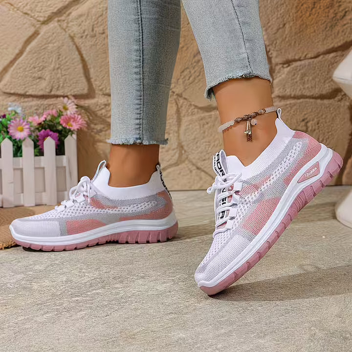 Loreta Breathable Mesh Sneakers with Gradient, view 8 - Elena Harper