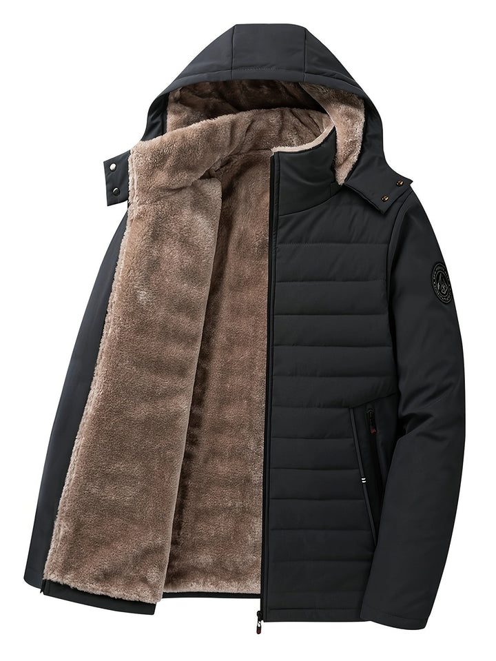 Rhys Hooded Insulated Coat, view 2 - Elena Harper