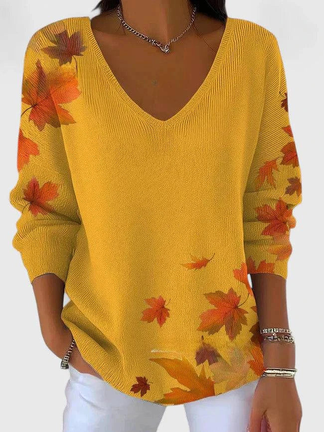 Sera™  |  Elegant V-neck Sweater