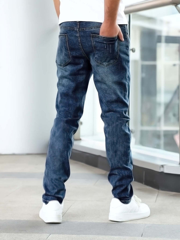 Men's Slim-Fit Casual Jeans, view 5 - Elena Harper