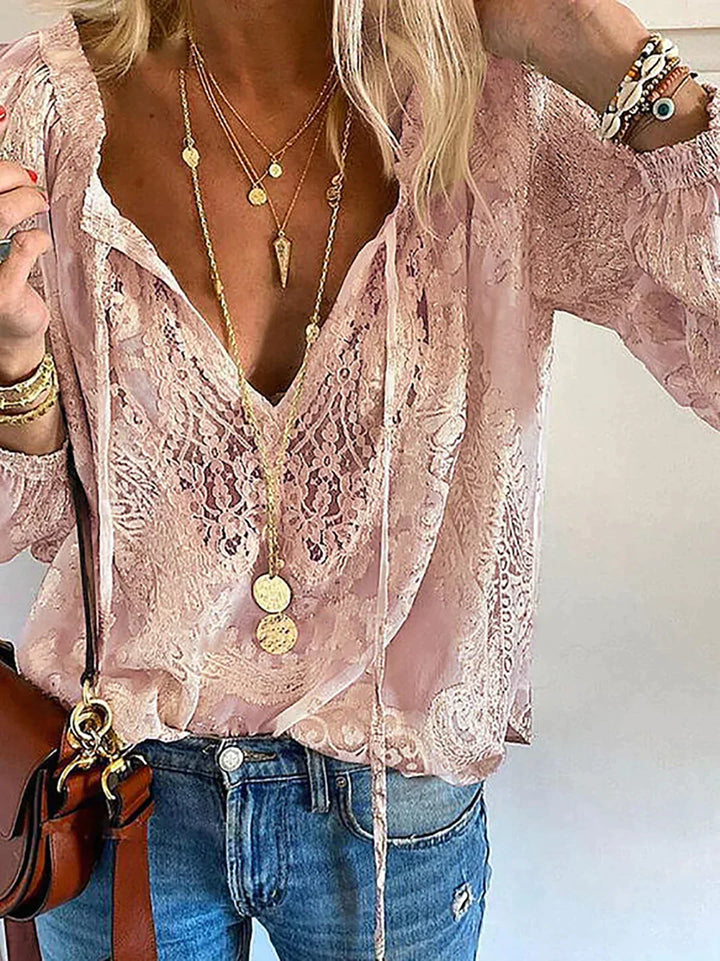 Kiki – Unique Blouse with Lace Details