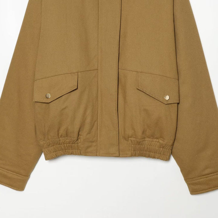 Women's Cotton Jacket with Lapels and Large Pockets - Chic and Versatile