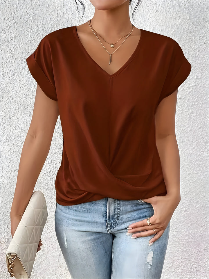 Maia – Twist Front V-Neck Top