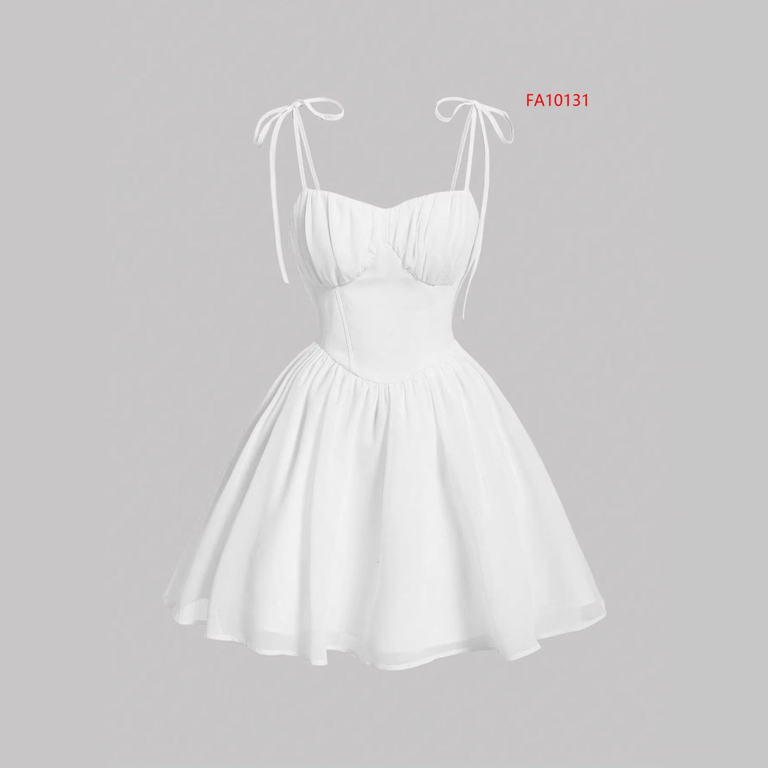 Millicent Goldwick | Sky Blue Tie Strap Summer Dress For Women