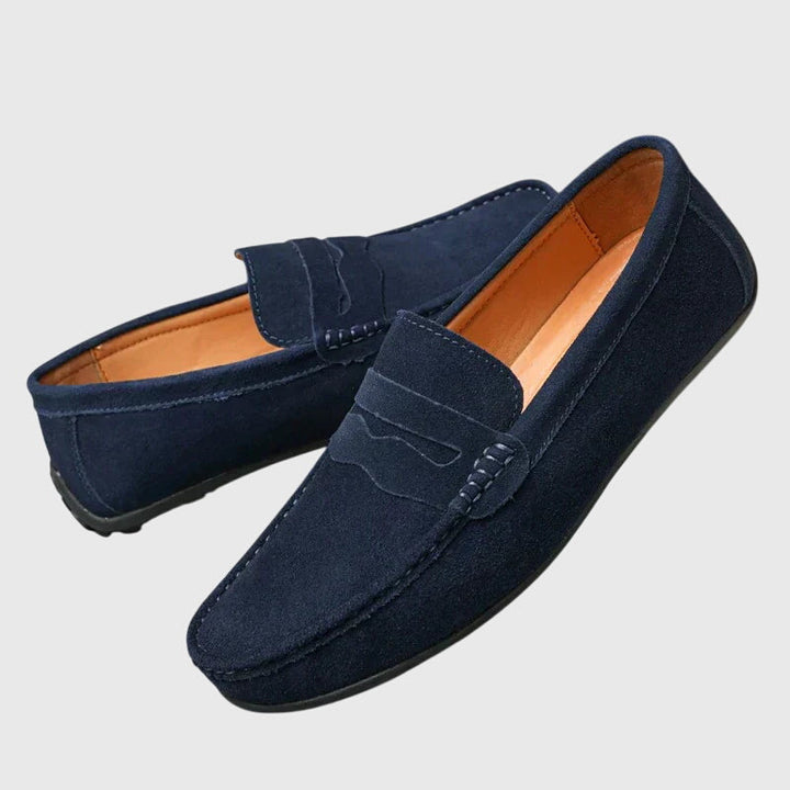 KATY – SUEDE PENNY LOAFERS