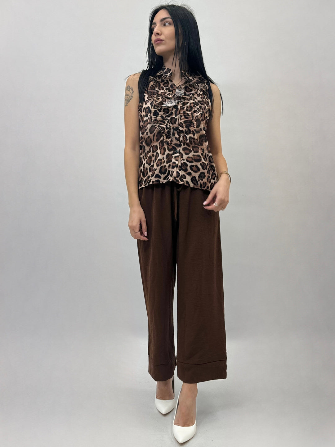 Nadia™  |  Sleeveless Blouse Ruffles