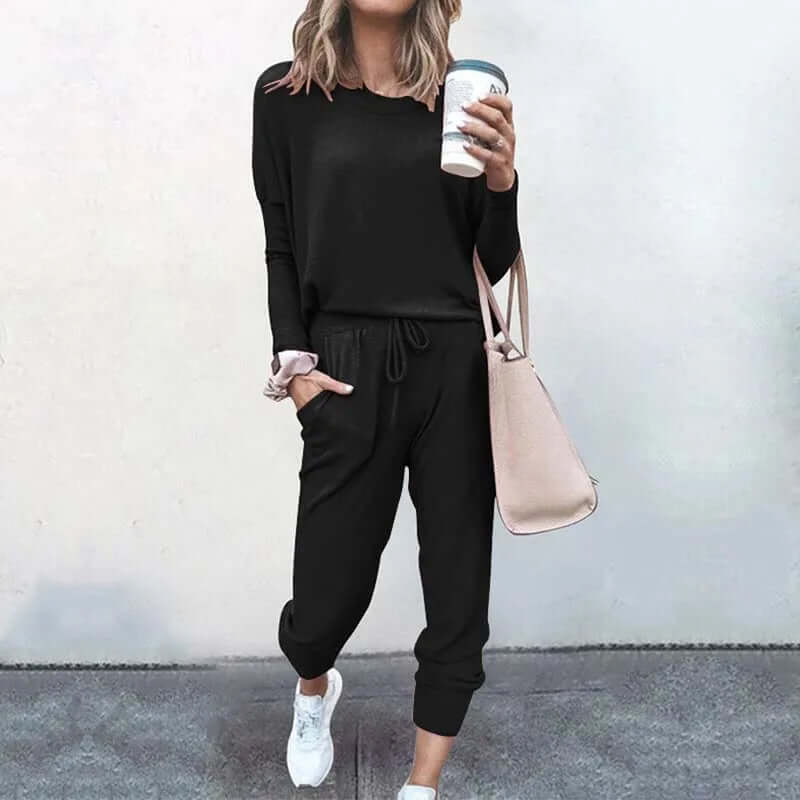 Women's Loose Tracksuit Set for Casual Comfort - Elena Harper