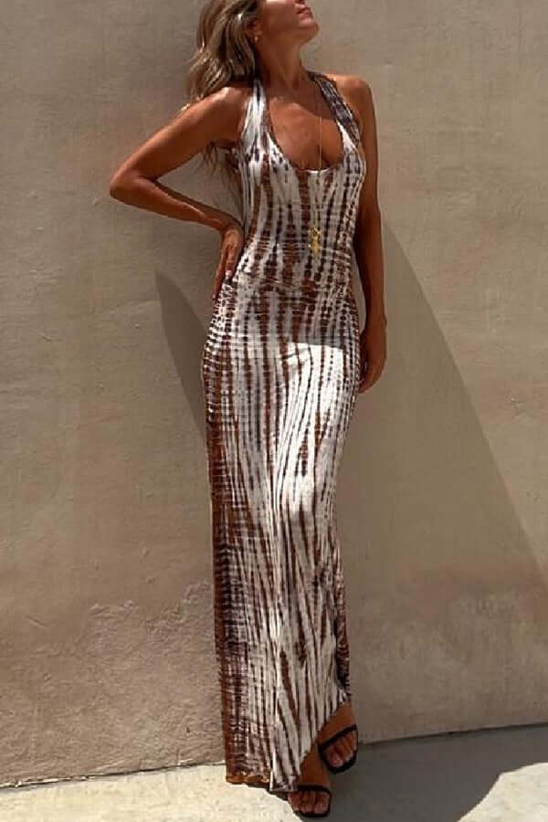 Women's Long Sleeve Summer Dress, view 6 - Elena Harper