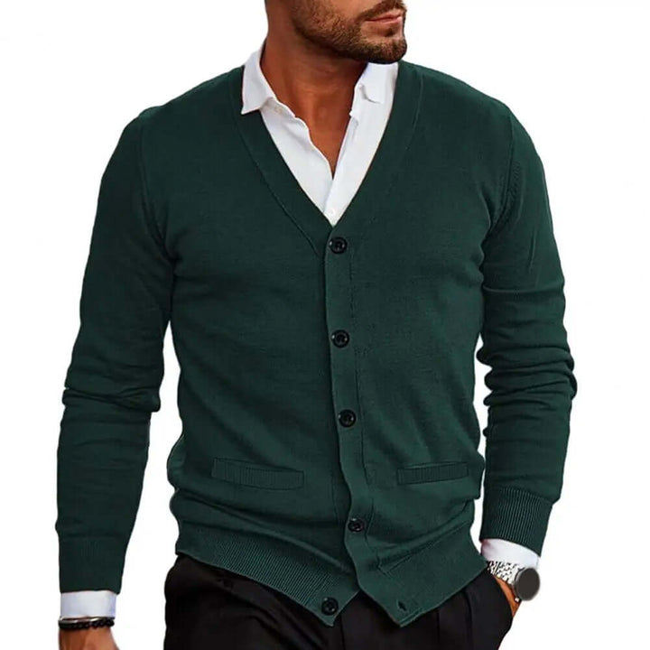 Men's Knitted V-Neck Cardigan