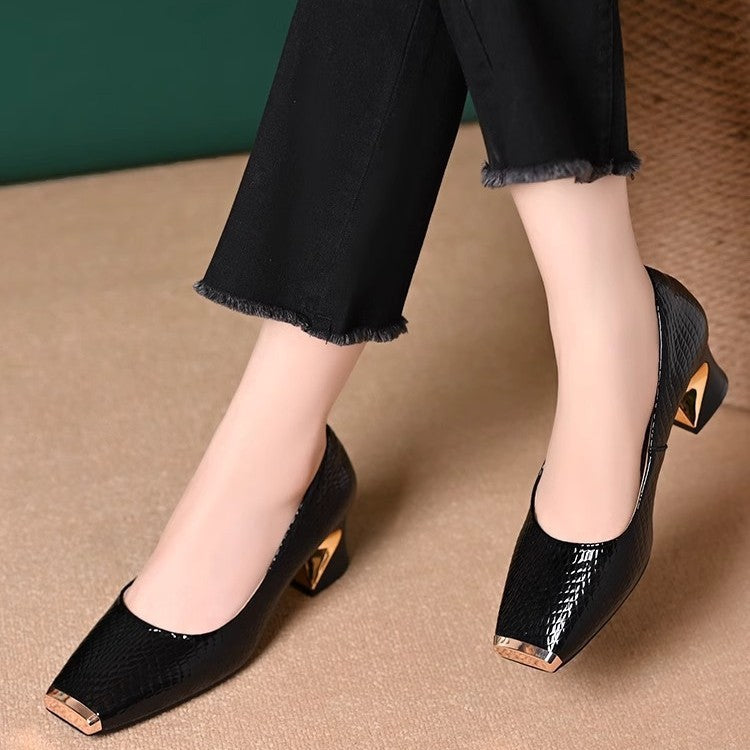 Amaris Classic Block Heel Pumps with Soft Sole, view 3 - Elena Harper