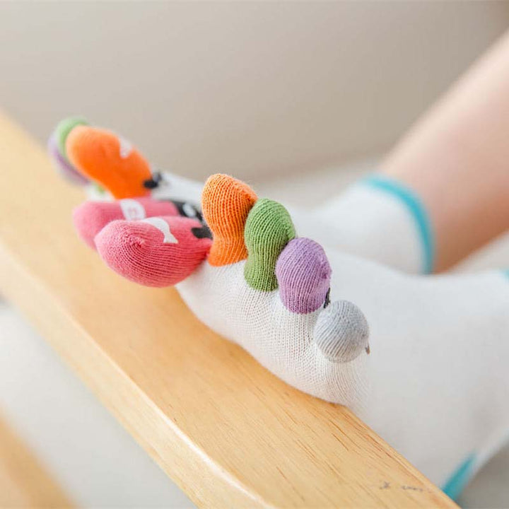 Cartoon Five-Toe Socks