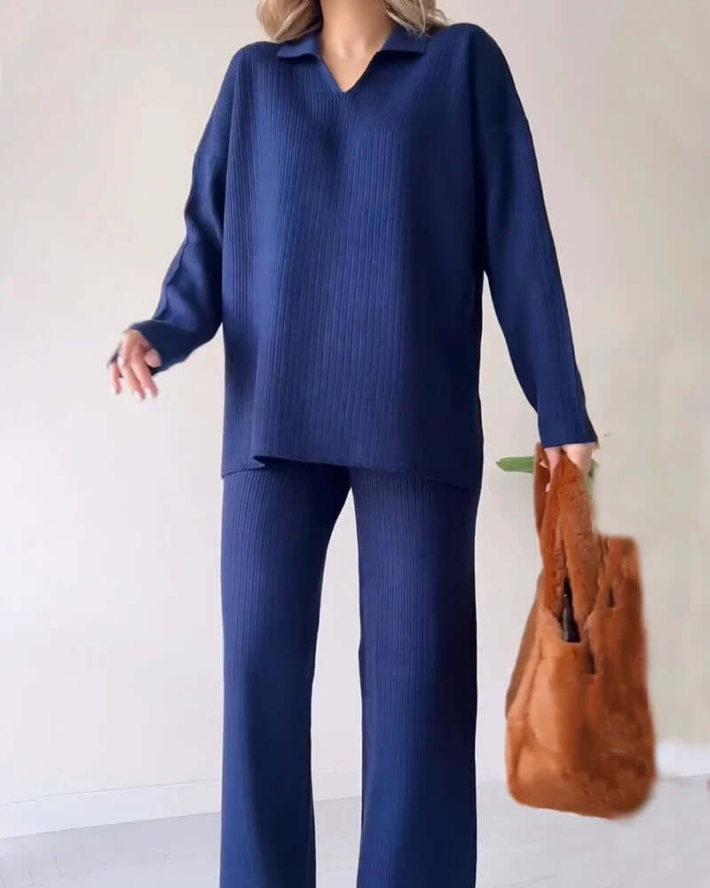 Women's Ribbed Knit Loungewear Set