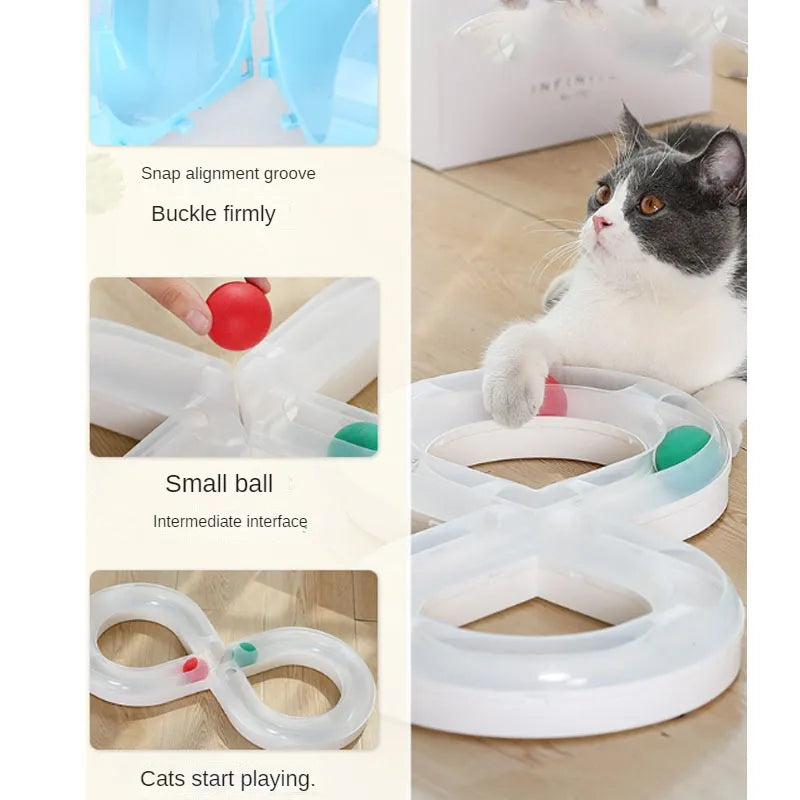 Interactive Cat Toy: Infinity Ball Track for Endless Feline Fun
