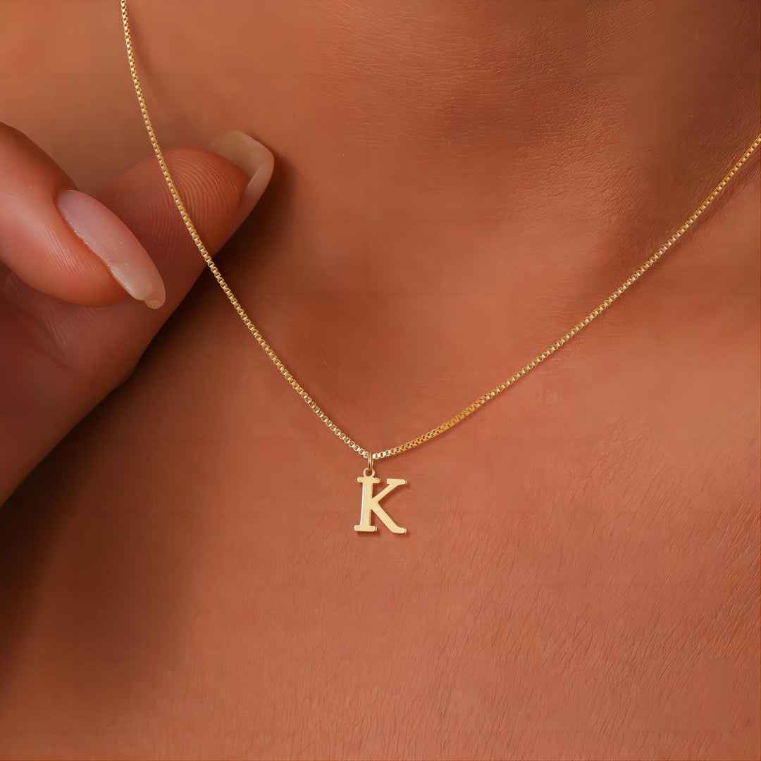Enzhalynne™  |  Necklace Initials 18k Gold