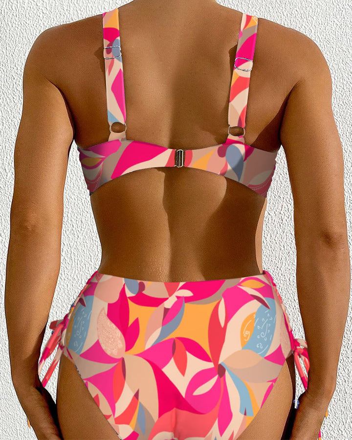 Ayleen Attractive bikini with trendy print, view 2 - Elena Harper
