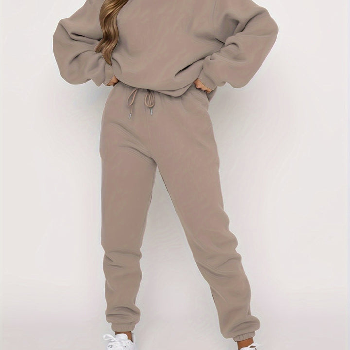 RELAXING TWO-PIECE SET WITH DRAWSTRING FOR WOMEN