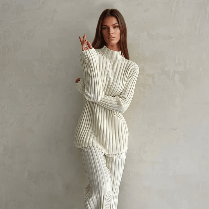 Women's Slim Fit Ribbed Knit Set